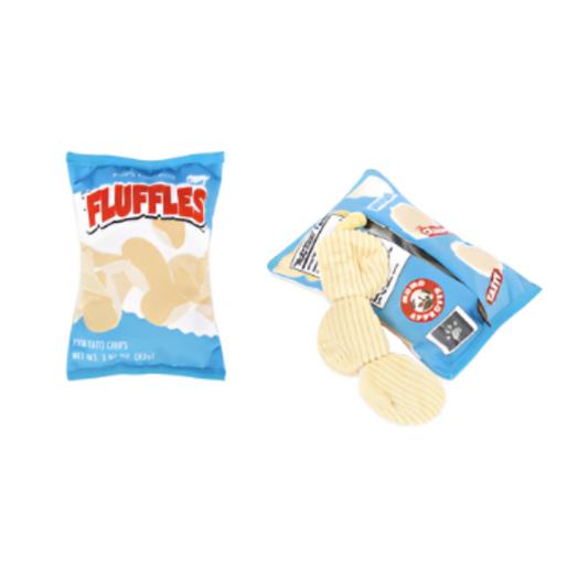 Snack Attack Fluffles Chips - Dog Toy