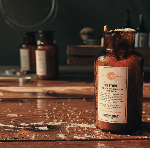 APOTHECARY BATH SALTS WITH ROSE OTTO AND ROSE PETALS